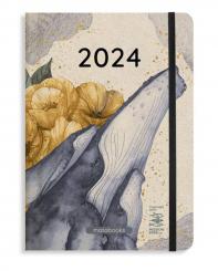 Graspapier Jahresplaner 2024 Oceanblue 