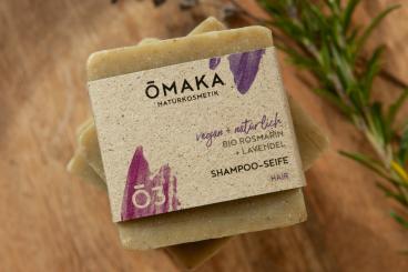 OMAKA plastikfreie Shampoo-Seife gegen Schuppen 