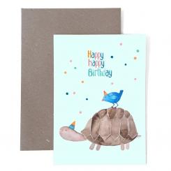 Frau Ottilie Grußkarte Geburtstag Schildkröte 