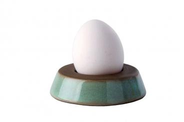 Eierbecher handgemacht aus Keramik Olaf grau-türkis