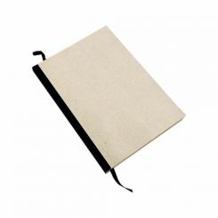 Matabooks - Notizblock Graspapier – Blanko mit schwarzem Fälzelstreifen 