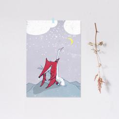noull - Poster Fuchs & Gans im Schnee 
