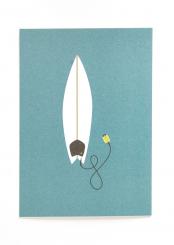 Ökologische Postkarte Surfboard 