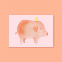 magdalena skala Kunstkarte Schweinchen 