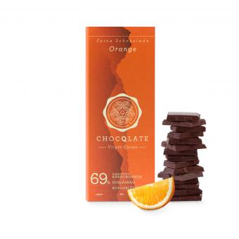 CHOCQLATE Bio-Schokolade Orange mit Virgin Kakao 