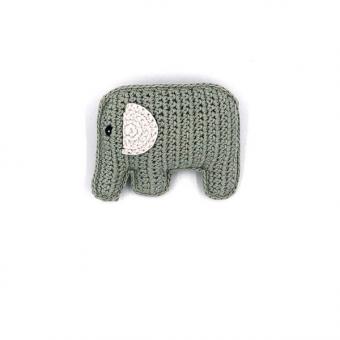 Pebble Babyrassel Elephant aus Biobaumwolle 