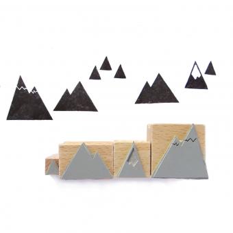 Stempelset Berge für Textil & Papier 